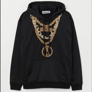 Moschino x H&M Hoodie with Gold Chains Appliqué